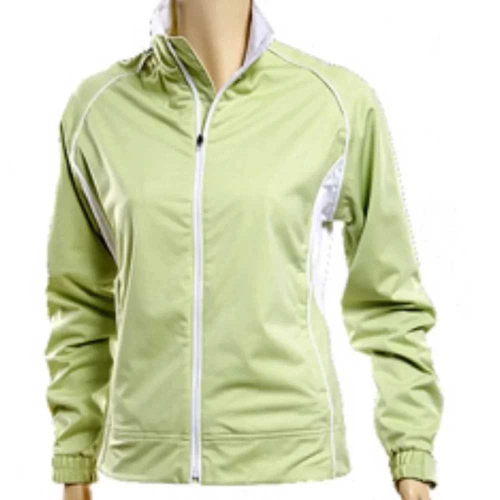 NWT Glen Echo Stretch Tech Rain Gear Waterproof Golf Jacket Lime White Size S